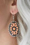 Prairie Poppy - Orange Earrings - Paparazzi Accessories Earrings Bedazzle Me Pretty Mobile Fashion Boutique