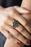 Prairie Primrose - Brass Ring - Paparazzi Accessories Ring Bedazzle Me Pretty Mobile Fashion Boutique