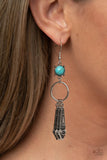 Prana Paradise - Blue Earrings - Paparazzi Accessories Earrings Bedazzle Me Pretty Mobile Fashion Boutique