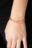 Precisely Petite - Copper Bracelet - Paparazzi Accessories Bracelet Bedazzle Me Pretty Mobile Fashion Boutique