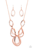 Prehistoric Heirloom - Copper Necklace - Paparazzi Accessories Necklace Bedazzle Me Pretty Mobile Fashion Boutique