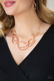 Prehistoric Heirloom - Copper Necklace - Paparazzi Accessories Necklace Bedazzle Me Pretty Mobile Fashion Boutique