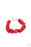 Prehistoric Paradise - Red Bracelet - Paparazzi Accessories Bracelet Bedazzle Me Pretty Mobile Fashion Boutique