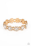 Premium Perennial - Gold Bracelet - Paparazzi Accessories Bracelet Bedazzle Me Pretty Mobile Fashion Boutique
