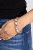 Premium Perennial - Gold Bracelet - Paparazzi Accessories Bracelet Bedazzle Me Pretty Mobile Fashion Boutique