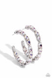 Presidential Pizzazz - White Earrings - Paparazzi Accessories Earrings Bedazzle Me Pretty Mobile Fashion Boutique
