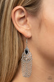 Pressed for CHIME - Black Earrings - Paparazzi Accessories Earrings Bedazzle Me Pretty Mobile Fashion Boutique