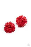 Pretty in Posy - Red Hair Clip - Paparazzi Accessories Hair Clip Bedazzle Me Pretty Mobile Fashion Boutique