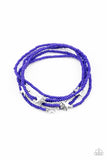 Pretty Patriotic - Blue Bracelet - Paparazzi Accessories Bracelet FS-Bedazzle Me Pretty Mobile Fashion Boutique