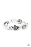 Pretty Persuasion - White Bracelet - Paparazzi Accessories Bracelet Bedazzle Me Pretty Mobile Fashion Boutique