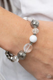 Pretty Persuasion - White Bracelet - Paparazzi Accessories Bracelet Bedazzle Me Pretty Mobile Fashion Boutique