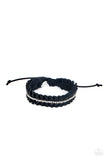 Pretty, Pretty PLEATS - Black Bracelet - Paparazzi Accessories Bracelet Bedazzle Me Pretty Mobile Fashion Boutique