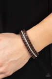 Pretty, Pretty PLEATS - Brown Bracelet - Paparazzi Accessories Bracelet Bedazzle Me Pretty Mobile Fashion Boutique