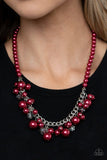 Prim and POLISHED - Red Necklace - Paparazzi Accessories Necklace Bedazzle Me Pretty Mobile Fashion Boutique