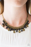 PRIMAL Donna - Brass Necklace - Paparazzi Accessories Necklace Bedazzle Me Pretty Mobile Fashion Boutique