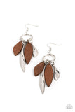 Primal Palette - Brown Earrings - Paparazzi Accessories Earrings Bedazzle Me Pretty Mobile Fashion Boutique