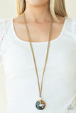 Primal Paradise - Brown Necklace - Paparazzi Accessories Necklace Bedazzle Me Pretty Mobile Fashion Boutique
