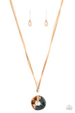 Primal Paradise - Brown Necklace - Paparazzi Accessories Necklace Bedazzle Me Pretty Mobile Fashion Boutique