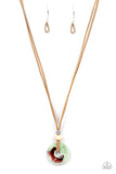 Primal Paradise - Green Necklace - Paparazzi Accessories Necklace Bedazzle Me Pretty Mobile Fashion Boutique