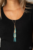 PRIMITIVE and Proper - Blue Necklace - Paparazzi Accessories Necklace Bedazzle Me Pretty Mobile Fashion Boutique