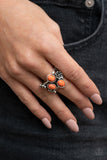 Primitive Paradise - Orange Ring - Paparazzi Accessories Ring Bedazzle Me Pretty Mobile Fashion Boutique