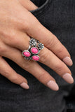 Primitive Paradise - Pink Ring - Paparazzi Accessories Ring Bedazzle Me Pretty Mobile Fashion Boutique