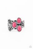 Primitive Paradise - Pink Ring - Paparazzi Accessories Ring Bedazzle Me Pretty Mobile Fashion Boutique