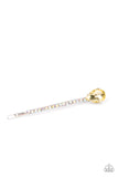 Princess Precision - Yellow Hair Clip - Paparazzi Accessories Hair Clip Bedazzle Me Pretty Mobile Fashion Boutique