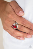 Princess Prima Donna - Red Ring - Paparazzi Accessories Ring Bedazzle Me Pretty Mobile Fashion Boutique