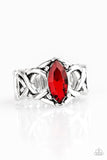 Princess Prima Donna - Red Ring - Paparazzi Accessories Ring Bedazzle Me Pretty Mobile Fashion Boutique