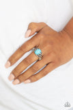 Princess Problems - Blue Ring - Paparazzi Accessories Ring Bedazzle Me Pretty Mobile Fashion Boutique