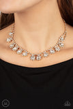 Princess Prominence - Gold Necklace - Paparazzi Accessories Necklace Bedazzle Me Pretty Mobile Fashion Boutique