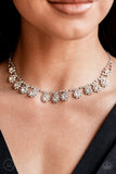 Princess Prominence - White Necklace - Paparazzi Accessories Necklace Bedazzle Me Pretty Mobile Fashion Boutique