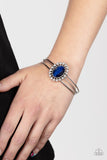 Prismatic Flower Patch - Blue Bracelet - Paparazzi Accessories Bracelet Bedazzle Me Pretty Mobile Fashion Boutique