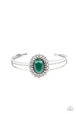 Prismatic Flower Patch - Green Bracelet - Paparazzi Accessories Bracelet Bedazzle Me Pretty Mobile Fashion Boutique
