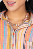 Prismatic Magic - Copper Necklace - Paparazzi Accessories Necklace Bedazzle Me Pretty Mobile Fashion Boutique