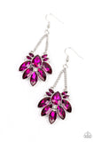 Prismatic Pageantry - Pink Earrings - Paparazzi Accessories Earrings Bedazzle Me Pretty Mobile Fashion Boutique