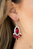 Prismatic Parade - Red Earrings - Paparazzi Accessories Earrings Bedazzle Me Pretty Mobile Fashion Boutique
