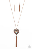 Prismatic Passion - Copper Necklace - Paparazzi Accessories Necklace FS-Bedazzle Me Pretty Mobile Fashion Boutique