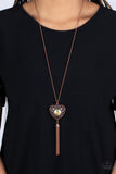 Prismatic Passion - Copper Necklace - Paparazzi Accessories Necklace FS-Bedazzle Me Pretty Mobile Fashion Boutique