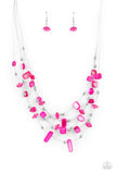 Prismatic Pebbles - Pink Necklace - Paparazzi Accessories Necklace Bedazzle Me Pretty Mobile Fashion Boutique
