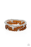 Prismatic Perceptions - Brown Bracelet - Paparazzi Accessories Bracelet Bedazzle Me Pretty Mobile Fashion Boutique