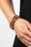 Prismatic Perceptions - Brown Bracelet - Paparazzi Accessories Bracelet Bedazzle Me Pretty Mobile Fashion Boutique