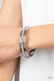 Prismatic Pizazz - Silver Bracelet - Paparazzi Accessories Bracelet Bedazzle Me Pretty Mobile Fashion Boutique