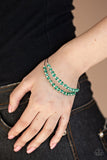 Prismatic Posh - Green Bracelet - Paparazzi Accessories Bracelet Bedazzle Me Pretty Mobile Fashion Boutique