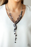 Prismatic Princess - Black Necklace - Paparazzi Accessories Necklace Bedazzle Me Pretty Mobile Fashion Boutique