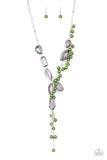 Prismatic Princess - Green Necklace - Paparazzi Accessories Necklace Bedazzle Me Pretty Mobile Fashion Boutique