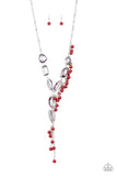 Prismatic Princess - Red Necklace - Paparazzi Accessories Necklace Bedazzle Me Pretty Mobile Fashion Boutique