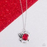 Prismatic Projection - Red Necklace - Paparazzi Accessories Necklace Bedazzle Me Pretty Mobile Fashion Boutique