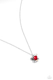 Prismatic Projection - Red Necklace - Paparazzi Accessories Necklace Bedazzle Me Pretty Mobile Fashion Boutique
